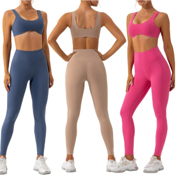 Hot Selling Women Workout Gym Fitness Sets Scrunch Butt Leggings Yoga Wear