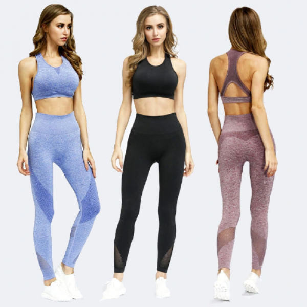 Wholesale Womens Yoga Sport Pant Bras Set Fitness Tracksuits Set